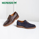 MA Feishitu (Mephisto)/Ma Feishitu Neue formelle Kee bequemer Derby -Schuhe handgefertigte Schuhe echte Lederpfeiler 9855 (blau) 40