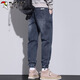 Woodpecker (TUCANO) jeans men's loose legged casual pants men's autumn and winter pants men's harem overalls men's pants blue gray L