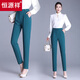 Hengyuanxiang Harun Hosen Frauen 2025 Neue Sommer hohe Taille Slim Loeter Casual Sports Black Small-Foot Carots Hose Black [gute Qualität] Neun-Punkte [80-95]