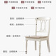 Printed American country style full log dining chair, white color solid wood retro home dining chair #8925 9925 egg white + khaki gray (need to take two shots