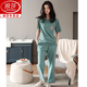 Langsha Pure Cotton Pajamas's 2025 Summer delgada pantalones de manga corta de manga de manga en casa El juego de verano de algodón casual de algodón se puede usar afuera 7374 rosa M [80-100Jin [Jin es igual a 0.5 kg]]]