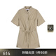 江南布衣（JNBY）夏季女装连体衣宽松休闲直筒衬衫领通勤风5O4F14110 249/浅杂驼 L