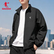 Jordan Sports Jacket Men's Travel Mountaineering Windbreaker 2025 Winter New Outdoor Water Splashing Stand Collar Jacket Top Men Black XL /180