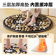 LEOEZYA Acupressure Board Jogging Mat Traditional Chinese Medicine Acupressure Board In-situ Super Jogging Pebble Foot Massage Foot Mat to Tune Meridians and Foot Steps Round Plum Blossom-Natural Pebbles Diameter 40cm Deep Massage_Traditional Chinese Medicine