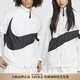 耐克（NIKE）Swoosh大LOGO钩子梭织防风立领休闲运动外套春季亚版男款 白色 S