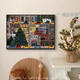 
He Jiagong galison winter light Christmas digital oil painting DIY fill coloring hand-painted acrylic oil painting decorative hanging painting qx15841 30*40cm thick solid wood inner frame