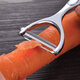 
Sauce German stainless steel paring knife potato peeling artifact apple melon padding kitchen fruit household multi-functional scraper thickened paring knife [flat peeling blade style]