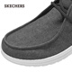 Skechers flash-on shoes men's autumn casual shoes one-leg business sneakers soft-soled beanie shoes canvas shoes 210959
