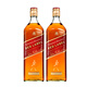 尊尼获加（JOHNNIE WALKER） 金方/蓝牌/红牌 洋酒 调和型威士忌 尊尼获加红牌 1000mL 2瓶 裸瓶有码