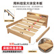 
Pinzu mortise and tenon solid wood bed multi-function simple master bedroom hard double bed thick board with night light KB902 1.8 frame bed