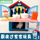 SHANTOULIN VILLAGE COCINA COMENCIA CASA DE PLAYA TODOS CAT PET SHOWAR SARRODILLO Caja de comedor Camina de comedor Modelo de automóviles Purple Cat Pet Kitchen M9988-79