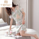 Modal nuevo camisón para mujeres Summer Seda Seda de seda de manga corta Pajama delgado Summer Imitation Silk Summer Vestido Té de té de té M9926 [Almohadilla de manga corta/sin pecho] M 160