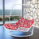 Yonghuan rocking chair, double hammock hang basket, blue bed, outdoor swing chair, balcony, adult hanging blue swing bed, rocking lounge chair, white small (A13821 seat cushion)