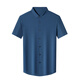 Runnbei High-End-Marken-Männer kurzärmelig gestreiftes Hemd Summer Solid Color Shirt Business Professional Formale Kee G15565 Pine Green M 165_