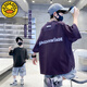 G.DUCK KIDS小黄鸭男童套装夏季2025新款韩范儿童夏装衣服潮男孩短袖两件套 深灰色jd5012字母夏套装 140