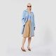 MaxMara 2025早秋新品女装V领短袖针织毛衣6366045106 浅蓝色 M