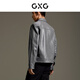 GXG Herrenkleidung, gleiche komfortable Schaffelllederjacke im Einkaufszentrum, neu 2023 Herbst Gex11214383 Gray M.