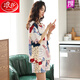 Langsha 2025 Nouveau pyjamas en coton pur pour les femmes en été, des rayures à manches courtes peuvent être portées à l'extérieur. 9855 (ensemble) M recommandé 80-100jin [Jin est égal à 0,5 kg]