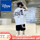 Disney Boys 'Suit 2025 Summer New Internet Celebrity Traje Un conjunto completo de camisetas para niños, set de dos piezas de gran tamaño mediano, de niños grandes, de manga corta blanca [So Suit]#687 150 Adecuado para una altura de aproximadamente 140