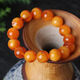 Fat Donglai's same style authentic natural beeswax bracelets with national inspection certificate Authentic Piaohua old chicken oil yellow amber old beeswax bracelets 14mm