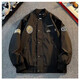 Bomber Jacket Men's Spring and Autumn Jacket Men's American Baseball Uniform Functional Style Ins Trend Top Autumn AKX WW273-Black-High Quality XL 130-145Jin Jin is equal to 0.5 kg