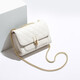 CALVIAKRIM International Light Luxury Brand 2025 New Leather Bag Diamond Chain Bag Crossbody Bag High-end versatile shoulder bag Rice white