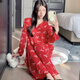 濮水方方米奇冰丝睡衣女士长袖甜美家居服 zd-728-102#黑蝴蝶结 175 L