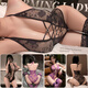 
New sexy and free-cut one-piece pajamas on bed date and battle uniform tempting clothes 9928 hollow lace one-piece charm purple + stockings. The average size recommended weight is 80-120 Jin [Jin equals 0.5 kg]