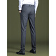 
Seven Wolf (SW1960) striped trousers for men 2025 new ice silk straight slim casual pants draped business formal suit summer thin 9901-pure black-summer thin 29
