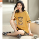 
Modal pajamas for women in summer 2025 new short-sleeved full-plaid suit Korean version for outdoor wear cartoon home clothes Y9856 M (recommended 75-95Jin [Jin equals 0.5 kg])