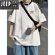 Jeep Spirit American Retro Kurzärärmelte T-Shirt Herren Sommer 2025 Neues loses Design Nische japanische Ins-Top [3899* Lion Dance] Weiß M 85-120jin [Jin ist gleich 0,5 kg]