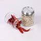 Baijie sealed seasoning jar seasoning box glass seasoning bottle set kitchen salt jar spice moisture-proof stainless steel storage box
