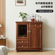 Home tea bar cabinet integrated cabinet living room new Chinese-style solid wood high-end dining side cabinet fully automatic intelligent water dispenser tea-9929LA three-door/shallow coffee-6 key color warm