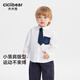 Ciciibear (ciciibear) 100% cotton Ciciibear boys white shirt autumn college style 2025 new children's top baby shirt iceberry pink 100