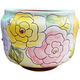 Setoyaki Poterie rouge peinte à la main respirante et absorbable plante succulente orange pêche œuf de laozhuang fleurie bouche 101214 H693