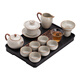 SUSHI CERAMICS Ru kiln tea set teapot cover bowl master cup with tea tray Kung Fu tea set affordable set gift box gift gift