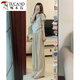
Woodpecker summer outfit with a complete set of slightly fat outfits, lively and age-reducing, slimming, wide-leg pants, two-piece outfit for women in summer [single] wide-leg pants [fried street salt style outfit S [small person/hot girl outfits to make her look thin and slimming, slimming, pear