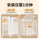 
Cat cage household indoor super large free space with toilet integrated cat litter box cat villa folding cat house folding four-story 78*52*13799 buyer including matching cat litter box lemon yellow order delivery hammock