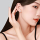 Chao Acer Platinum Diamond Earrings Women's PT950 Earrings Simple Commuting Versatile Gift for Girlfriend's Birthday One Pair (Free Silicone Ear Plugs)