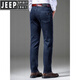 JEEP SPIRIT吉普牛仔裤男士夏季薄款男裤宽松直筒高腰中年爸爸商务休闲长裤子 蓝灰-679 29 码【腰围2.2尺】
