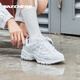 SKECHERS DAME SHOUS 25 Pandaschuhe Dicke Sohle erhöhte modische weiße Vaterschuhe Frauenschuhe weiße Schuhe 11979 11979-WSL Weiß 35.5