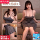 Feimufeng Condom Gran tamaño Fat MM SEXY ASPERA ICLO SELLA SETLING SEXY PAJAMAS PURO TEMPTACIÓN 6625 BLANCO [FAVANTE DE SUSPENSIÓN + TIRANTES] UNA TAMAÑO [Peso sugerido 80-120 Jin [Jin igual a 0.5 kg]]