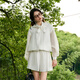 JORYA weekend 24 summer new style romantic bud collar sports hooded waist loose jacket EJWEBQ70 white - shorts L