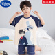 Disney little milk dragon children's pajamas summer boy pure cotton short sleeve shorts boy teenager cartoon home clothing set T693# Come on reading person [pure cotton set] 165 S size (suggested height 143-153)