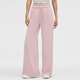
lululemon丨Contrast-Ribbed Softstream Women's Ribbed Spliced ​​Wide Leg Pants LW5HUXA Smoke Powder M