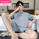 Modal Herren Pyjamas Sommer 2025 Neues Baumwollkleidung für Kurzschleife für Männer für Männer Teenager Sommerstil großgröße HDE-9934 4XL