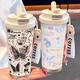 膳魔师（THERMOS）简约蝴蝶保温杯不锈钢便携双饮咖啡杯2025新款女吸管水杯子高颜值 BW1048蔚蓝蝴蝶+配挂绳 陶瓷内胆