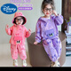 Disney Baby Girl Casual Suit Детская весна и осенняя одежда в корейском стиле Kulomi Baby Girl Spring Sports Fashionable Set Set Set Purple [Большой карманный двойной набор молнии] 90 (модернизированная модель)