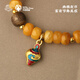Potala Palace Beeswax Bracelet Agarwood and Tian Jade Transfer Bead Tray Play Bead String Amber New Chinese Style Bracelet for Men and Women Birthday Gifts