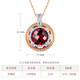 HEEKAIYI red gemstone necklace for women pigeon blood 18K diamond pendant Chinese Valentine's Day birthday gift for wife and girlfriend Selected red garnet 18K gold necklace